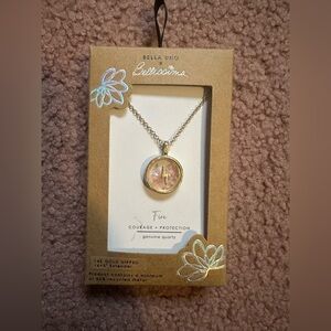 Bella Uno Bellissima 14k Gold Dipped Necklace Fire Quartz Shaker - New